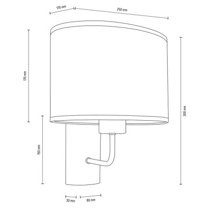 Applique murale MERCEDES 1xE27/25W/230V blanc/chêne – FSC certifié