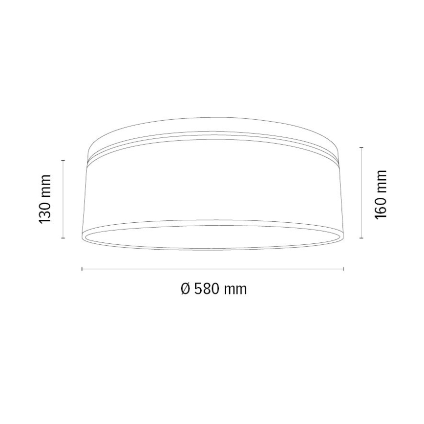 Plafonnier BENITA 4xE27/25W/230V d. 58 cm chêne – FSC certifié