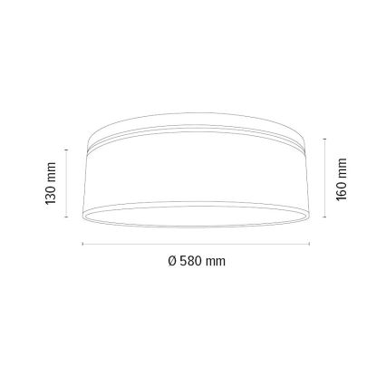 Plafonnier BENITA 4xE27/25W/230V d. 58 cm blanc/chêne – FSC certifié