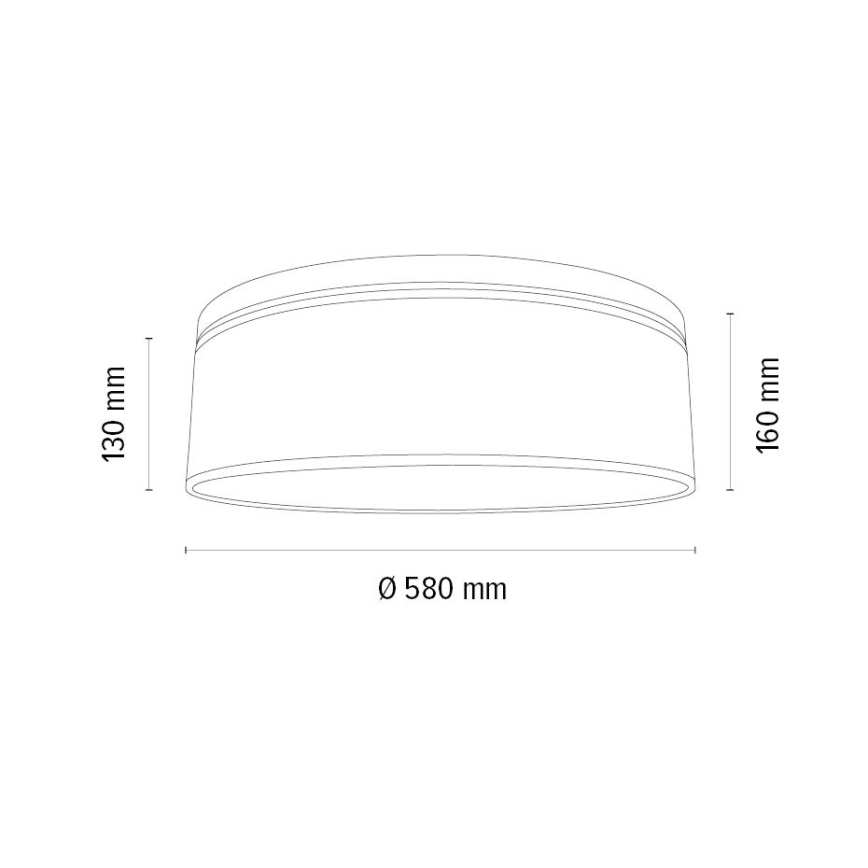Plafonnier BENITA 4xE27/25W/230V d. 58 cm blanc/chêne – FSC certifié