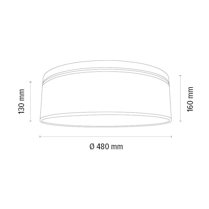 Plafonnier BOHO 3xE27/25W/230V diam. 48 cm chêne – FSC certifié