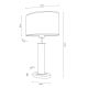 Lampe de table MERCEDES 1xE27/40W/230V 46 cm blanc/chêne – FSC certifié