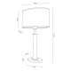 Lampe de table MERCEDES 1xE27/40W/230V 60 cm blanc/chêne – FSC certifié