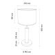 Lampe de table BENITA 1xE27/60W/230V 48 cm chêne – FSC certifié