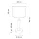 Lampe de table BENITA 1xE27/60W/230V 48 cm blanc/chêne – FSC certifié