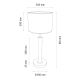 Lampe de table BENITA 1xE27/60W/230V 61 cm blanc/chêne – FSC certifié