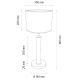 Lampe de table BENITA 1xE27/60W/230V 61 cm chêne – FSC certifié