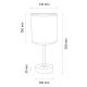 Lampe de table BENITA 1xE27/60W/230V 30 cm blanc/chêne – FSC certifié