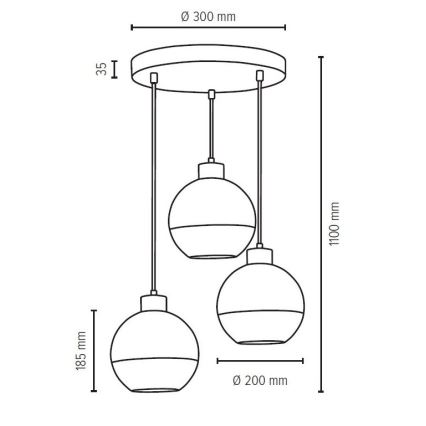 Verre de rechange LINEA d. 20 cm