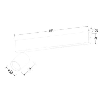Spot MAGNET LED/5W/230V + 1xGU10/60W 3000/4000K noir
