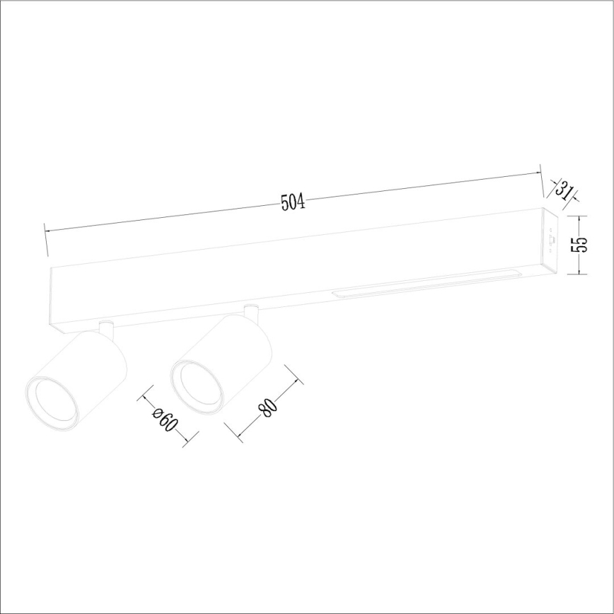 Spot MAGNET LED/5W/230V + 2xGU10/60W 3000/4000K blanc