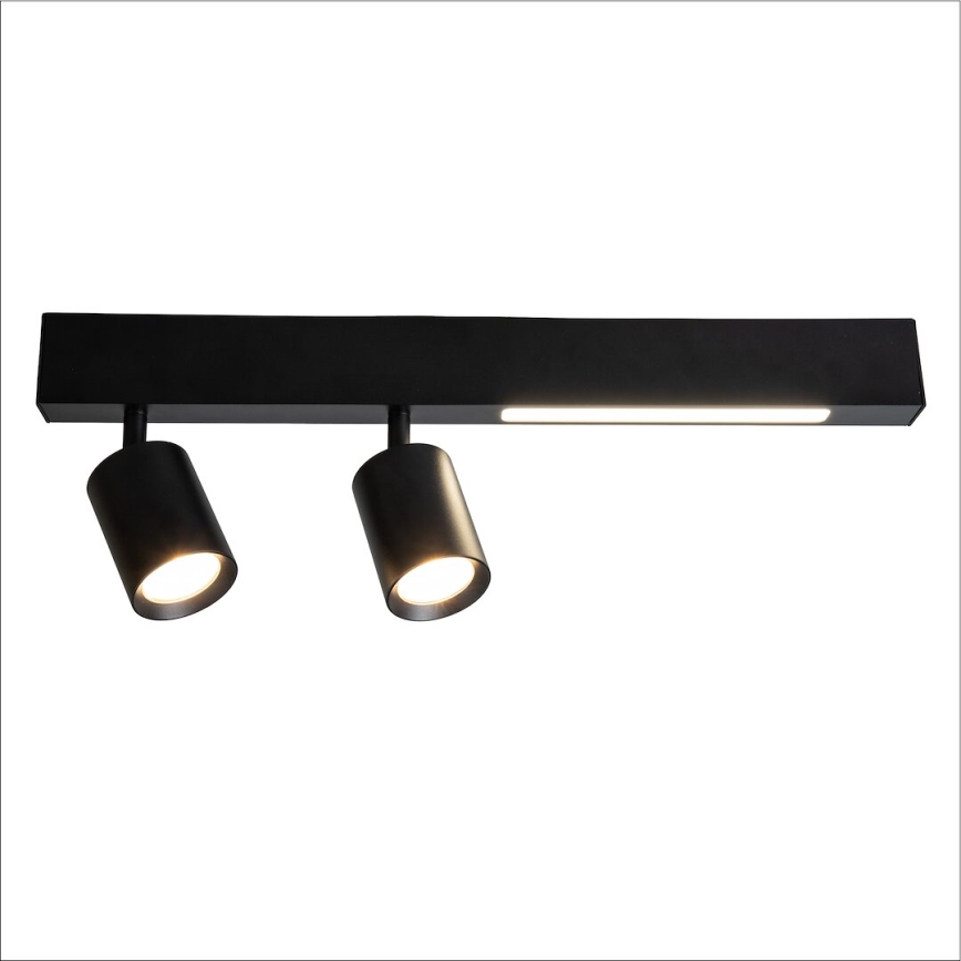 Spot MAGNET LED/5W/230V + 2xGU10/60W 3000/4000K noir