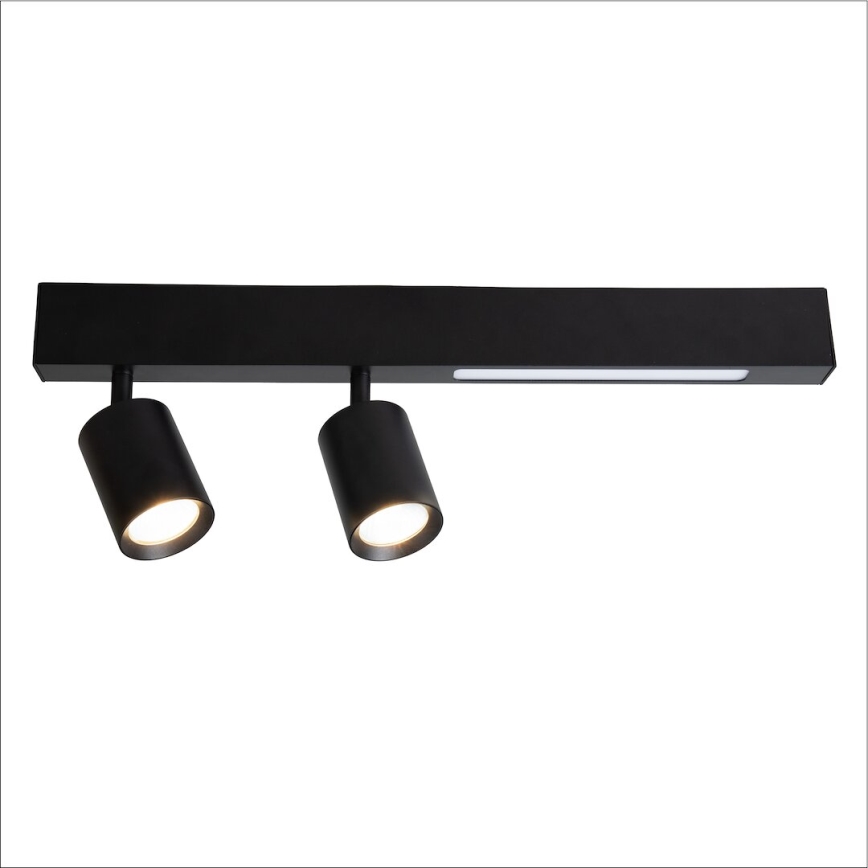 Spot MAGNET LED/5W/230V + 2xGU10/60W 3000/4000K noir