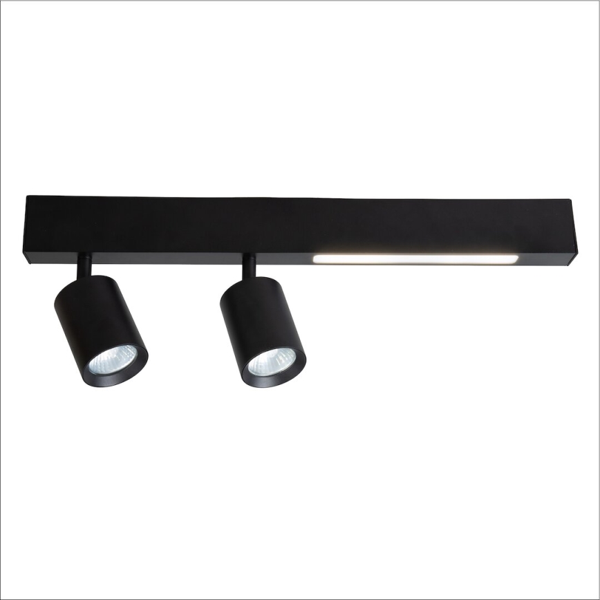 Spot MAGNET LED/5W/230V + 2xGU10/60W 3000/4000K noir