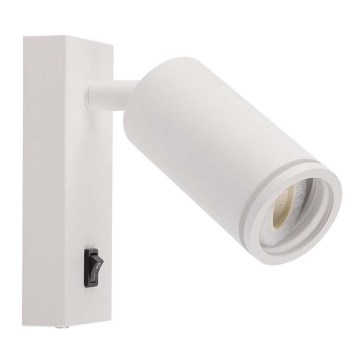 Spot mural avec interrupteur 1xGU10/35W/230V blanc