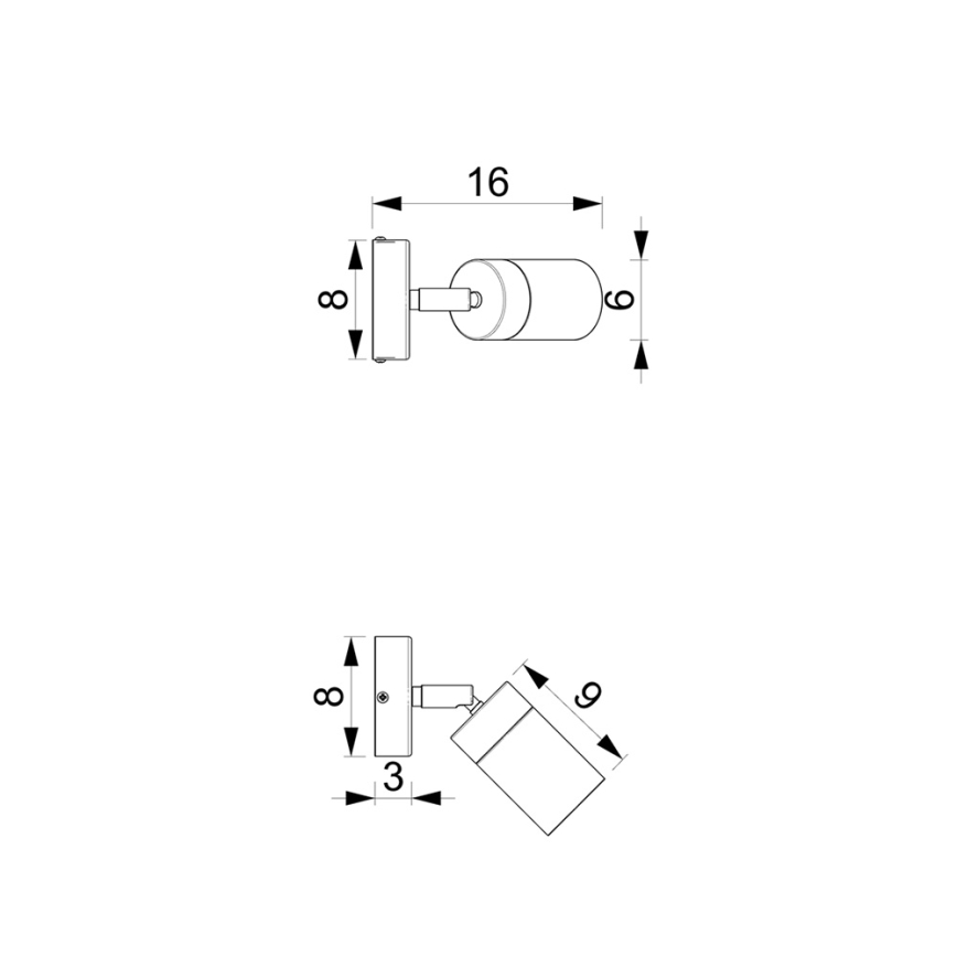 Spot mural JOKER 1xGU10/25W/230V vert/doré