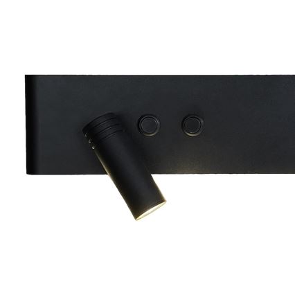 Spot mural LED RESORT LED/10W/230V + LED/3W, noir, gauche
