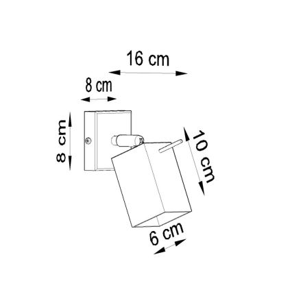 Spot mural MERIDA 1xGU10/40W/230V blanc