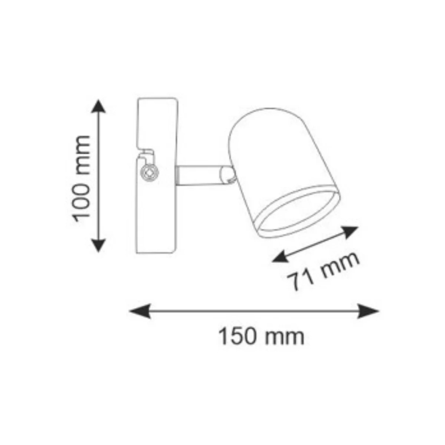 Spot mural RAWI LED/4,2W/230V noir