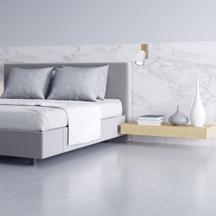 Spot mural TERRA 1xGU10/8W/230V blanc/chêne