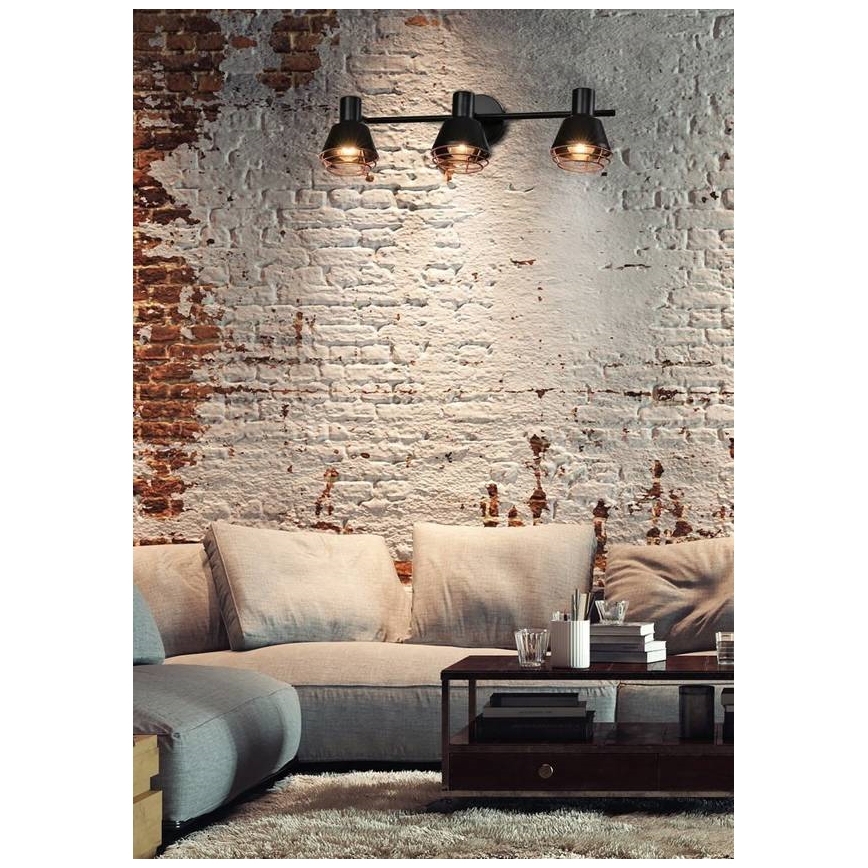 Spot NERIA 3xE14/40W/230V noir/cuivre
