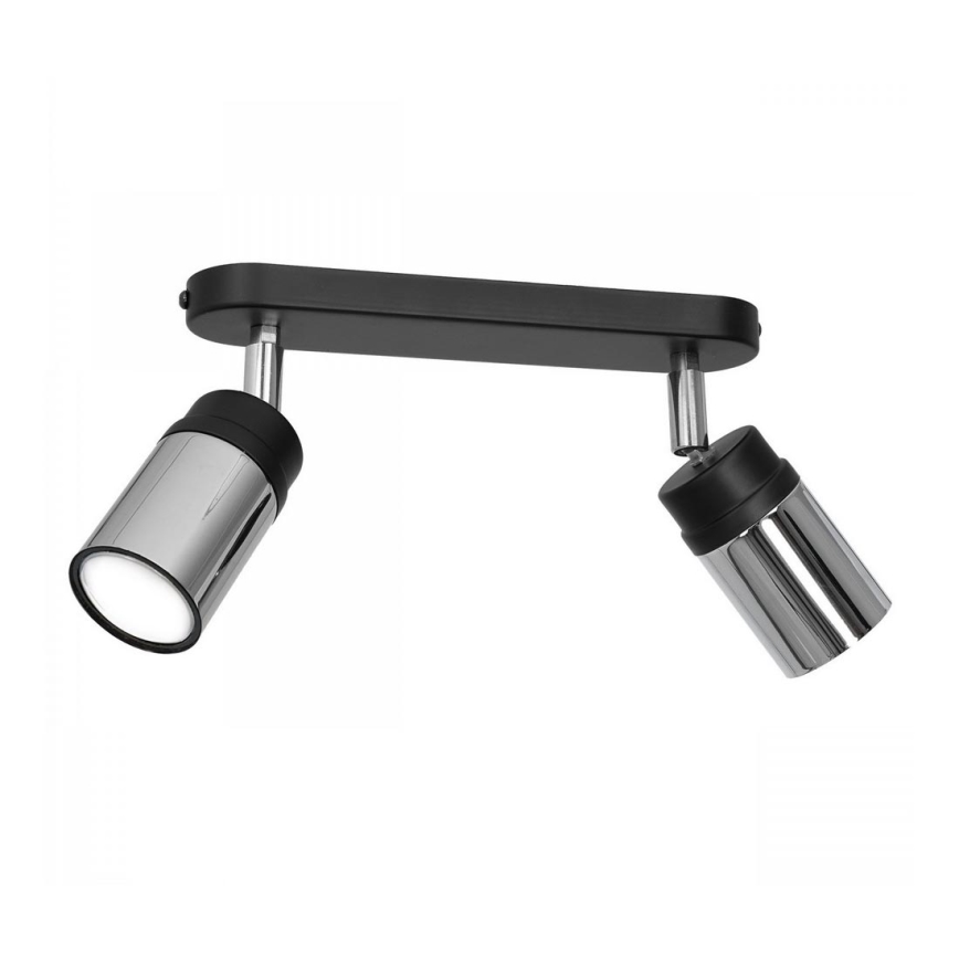 Spot NEST 2xGU10/8W/230V noir/chrome brillant