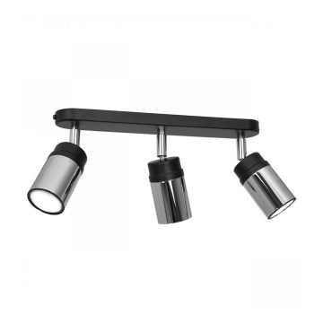 Spot NEST 3xGU10/8W/230V noir/chrome brillant