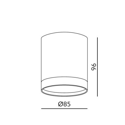 Spot OH12 1xGX53/35W/230V 9,6 cm noir