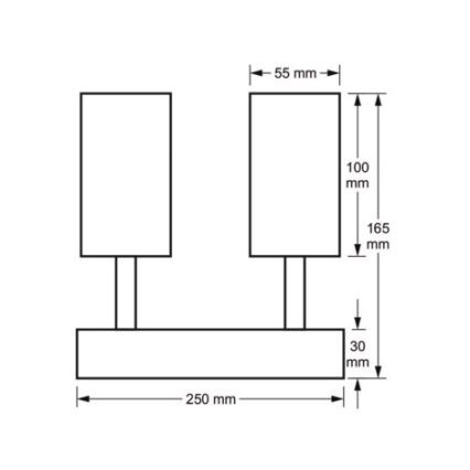 Spot orientable FILO 4xGU10/30W/230V noir/doré