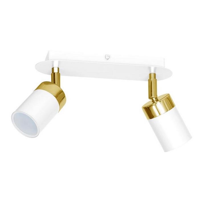 Spot orientable JOKER 2xGU10/25W/230V blanc/doré