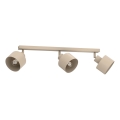 Spot orientable PARKLA 3xE27/15W/230V beige