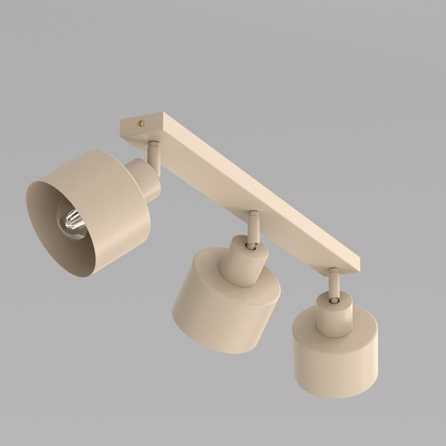 Spot orientable PARKLA 3xE27/15W/230V beige