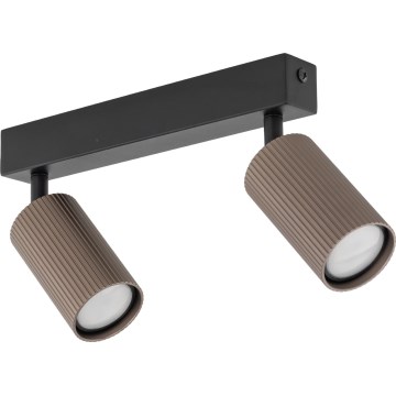 Spot orientable TUNE 2xGU10/10W/230V noir/marron