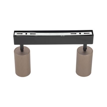 Spot orientable TUNE 2xGU10/10W/230V noir/marron