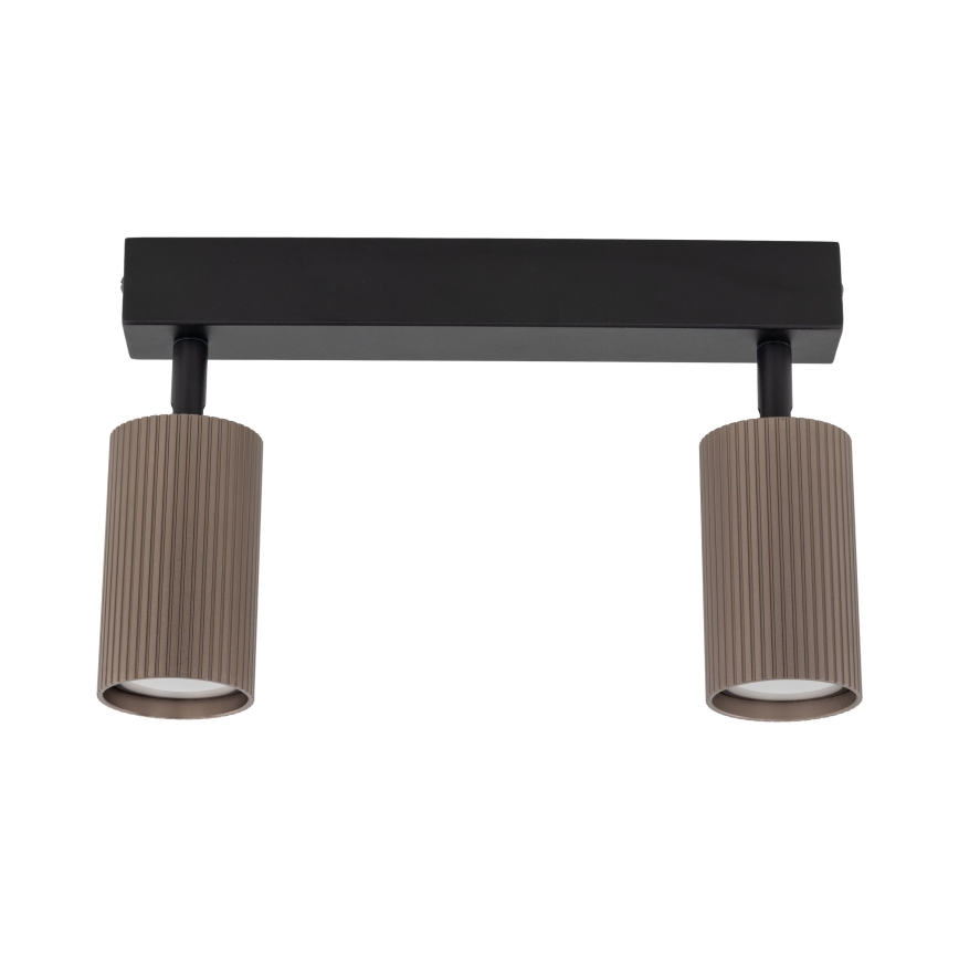 Spot orientable TUNE 2xGU10/10W/230V noir/marron