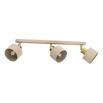 Spot PARKLA 3xE27/15W/230V beige/doré