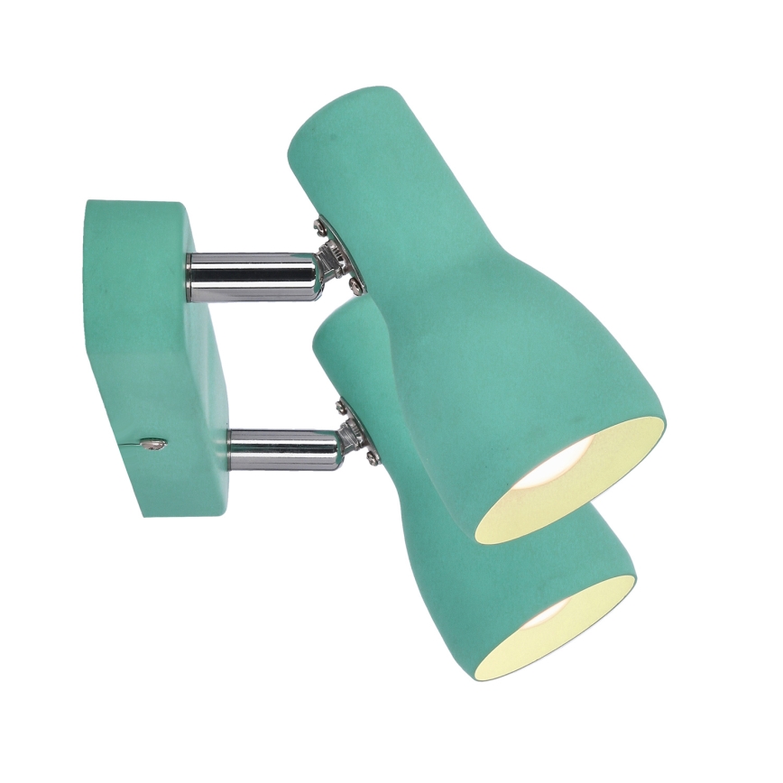 Spot PICARDO 2xE14/40W/230V turquoise