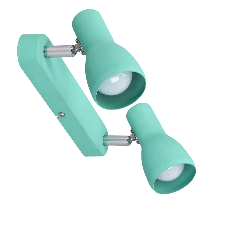 Spot PICARDO 2xE14/40W/230V turquoise