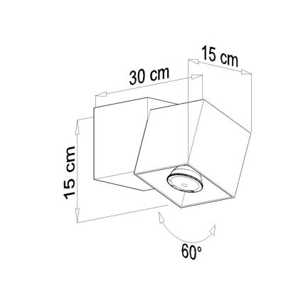 Spot plafond OCCHIO NERO 1xGU10/40W/230V