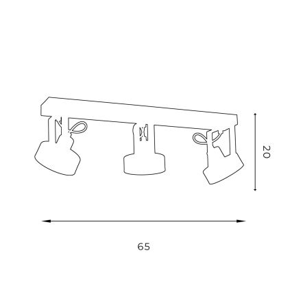 Spot plafond VIVA 3xGU10-AR111/15W/230V