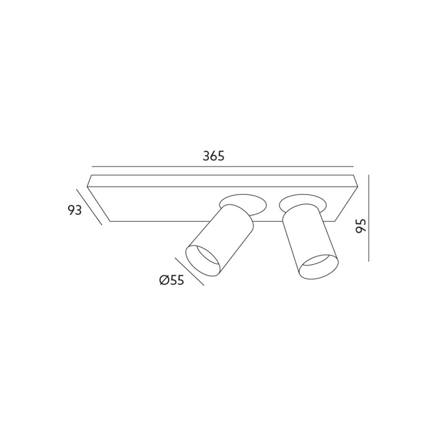 Spot plafonnier LED BERGEN 2xLED/11W/230V