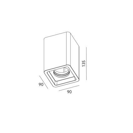 Spot - plafonnier NAOS 1xGU10/35W/230V