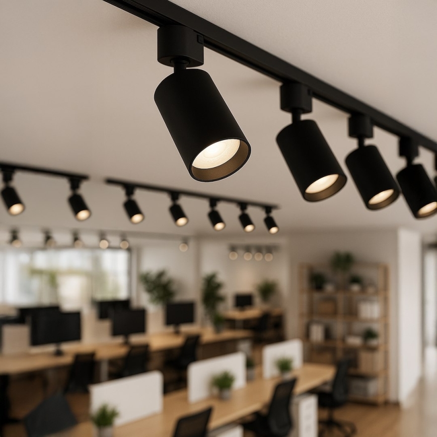 Spot pour rail monophasé TIGER 1xGU10/10W/230V noir