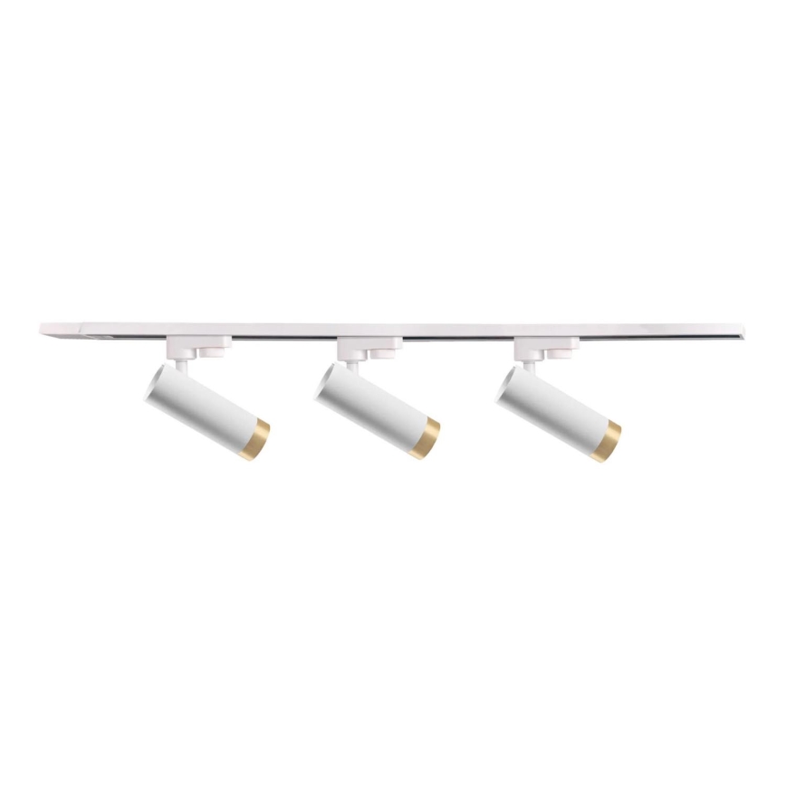 Spot pour système de rail FADO 3xGU10/10W/230V + 1 m système de rail blanc