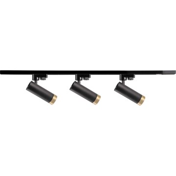 Spot pour système de rail FADO 3xGU10/10W/230V + 1 m système de rail noir