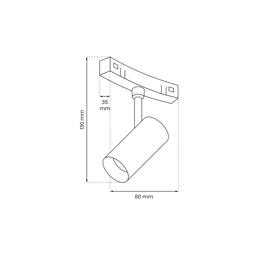 Spot pour système de rail MAGNETIC TRACK LED/7W/48V 4000K noir