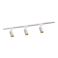 Spot pour système de rail MARIBEL 3xGU10/10W/230V +1 m rail système blanc