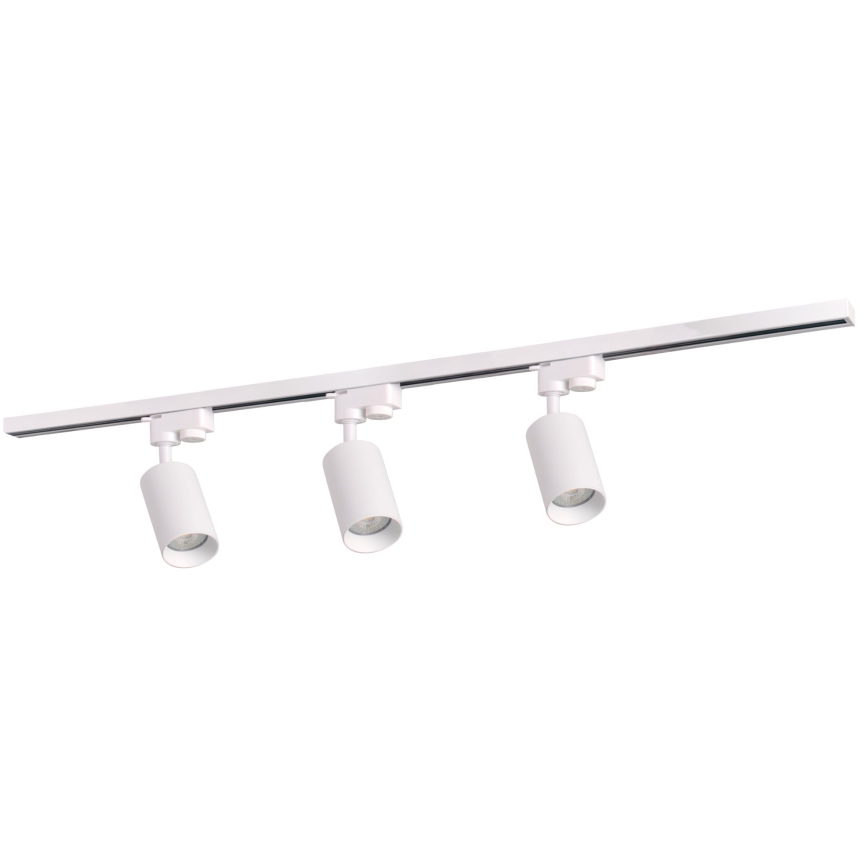 Spot pour système de rail MARIBEL 3xGU10/10W/230V +1 m rail système blanc