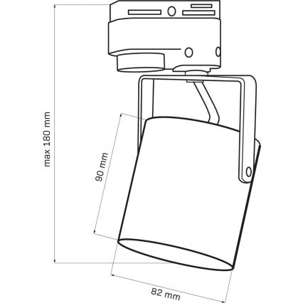 Spot pour système de rail MINOR 1xGU10/10W/230V blanc