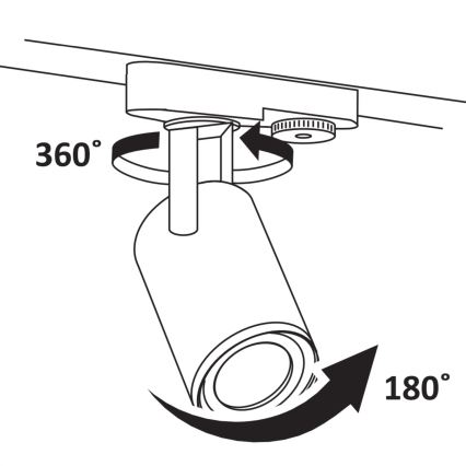 Spot pour système de rail MINOR 1xGU10/10W/230V noir